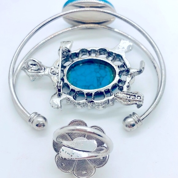 Vintage Faux Turquoise Jewelry lot - Picture 11 of 14